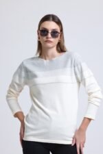 Siyah Triko Yuvarlak Yaka Bluz Kazak - Görsel 2