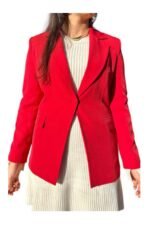 Kırmızı İtalyan Blazer Ceket