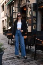 Kruvaze Gri Tek Düğmeli Blazer Ceket - Görsel 3