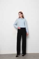 Double İtalyan Pensli Siyah Pantolon