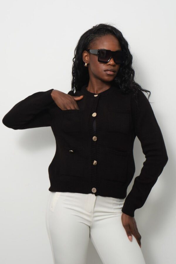 Yeşil Cep Detay Hırka - Görsel 3