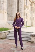 Mor Blazer Ceket Pantolon Takım