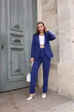 Mor Blazer Ceket Pantolon Takım - Görsel 4