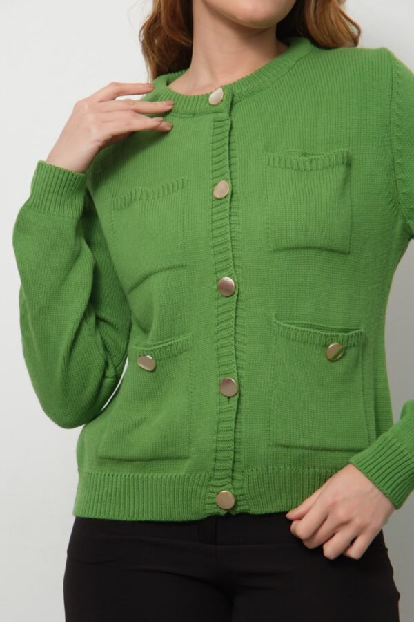 Siyah Cep Detay Hırka - Görsel 2