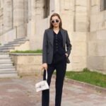 Lacivert Blazer Ceket Yelek ve Pantolon Takım