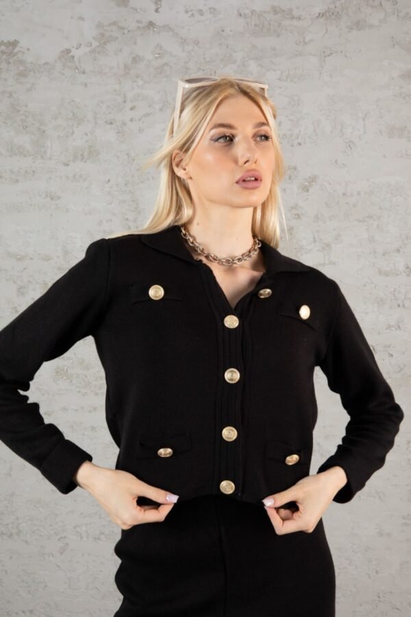 Taş Rengi Hırka ve Bol Pantolon Takım - Görsel 2