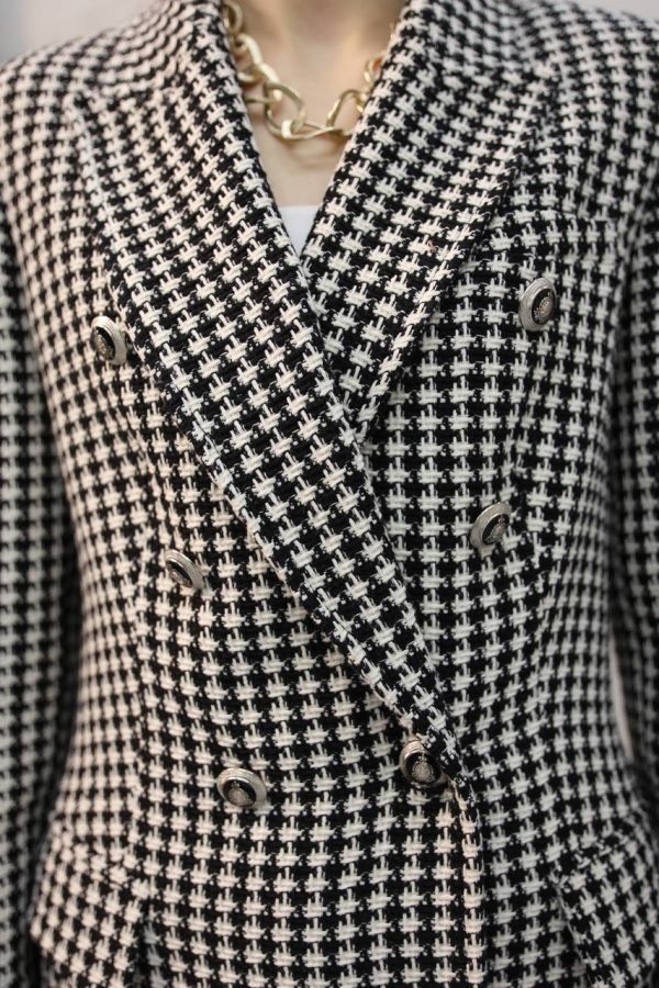 Siyah Tüvit Kruvaze Blazer Ceket - Görsel 3