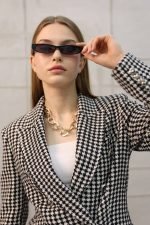 Kahve Tüvit Kruvaze Blazer Ceket - Görsel 4