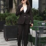 Kestane Rengi Blazer Ceket ve Pantolon Takım