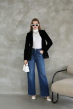 Siyah Slim Fit Kadife Ceket - Görsel 2